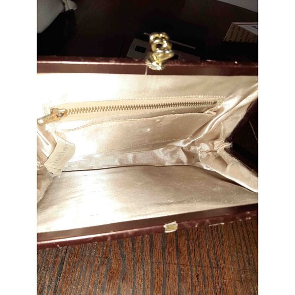 Vintage Melbourne Bags Black Velvet Frame Purse Bag Handbag - Picture 9 of 10